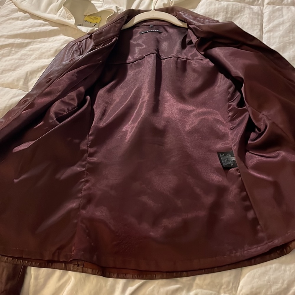 - Worn once stunning soft leather blouse / jacket I paid $395 at Bloomingdales - Picture 6 of 12
